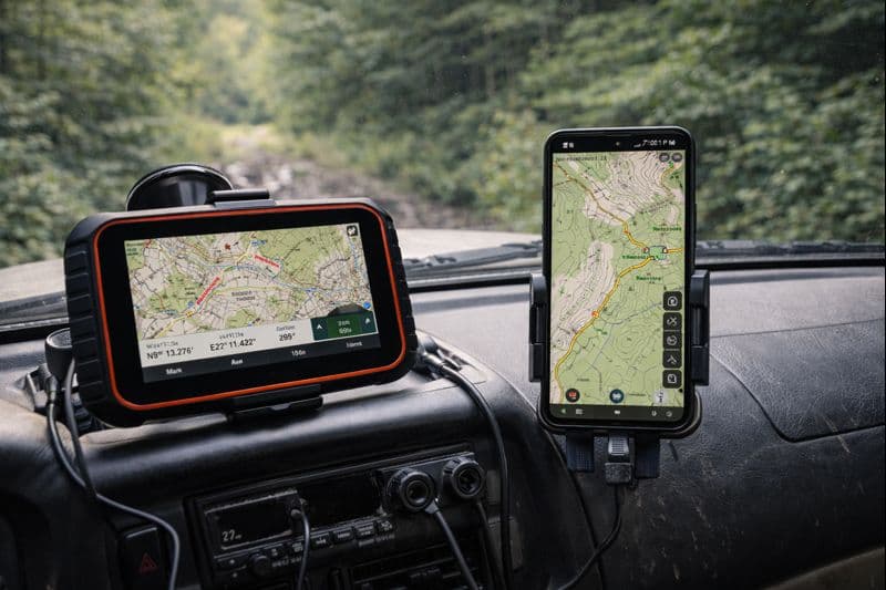 GPS kontra aplikacje mobilne – nawigacja off-road bez internetu i złudzeń