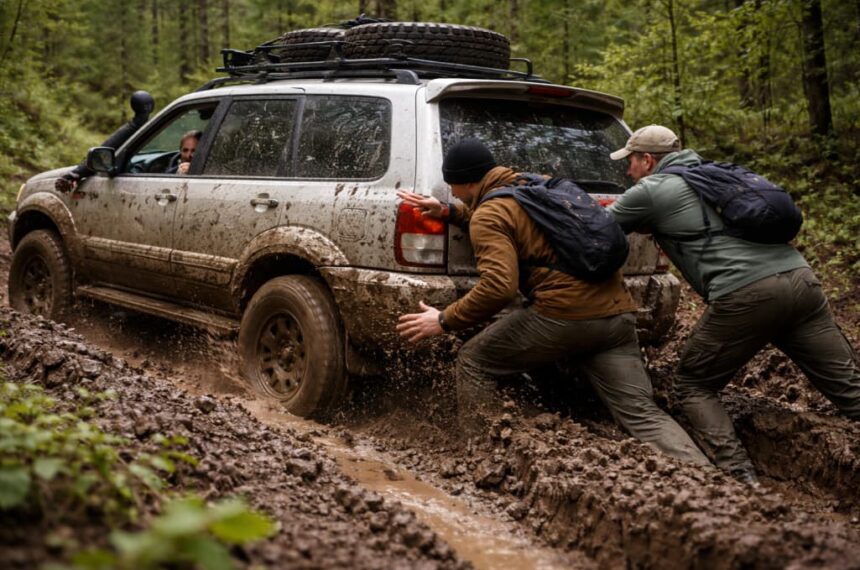 Jak wyjechać z błota bez wyciągarki – techniki pracy gazem i kołami